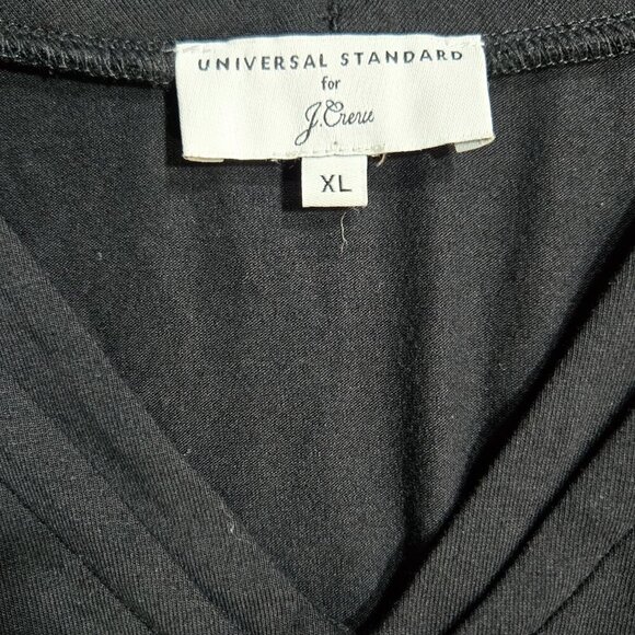 Universal Standard for J. Crew Black Jersey Knit Puff Sleeve Maxi Dress Capsule - Picture 5 of 7